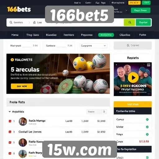 Análise da interface do usuário do site 166bet5